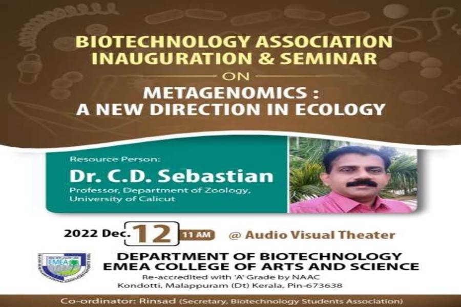 SEMINAR On Metagenomics: A New Direction in Ecology