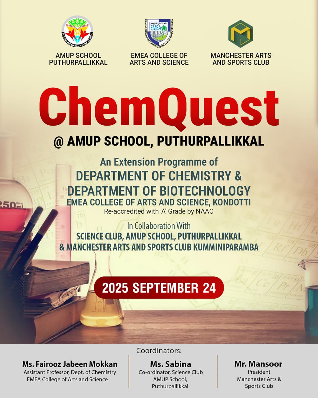 ChemQuest 2025  @ AMUP School, Puthurpallikkal