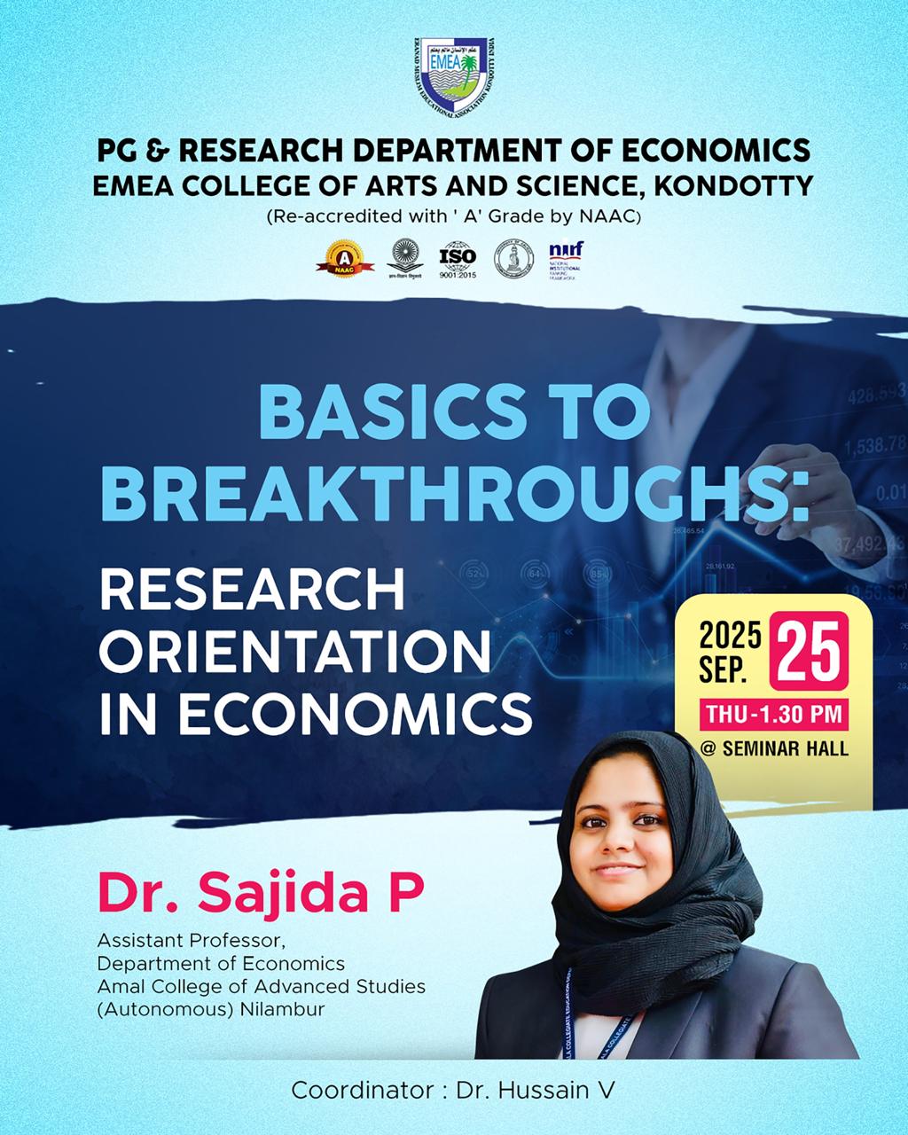 Research Orientation in Economics: Basics to Breakthroughs