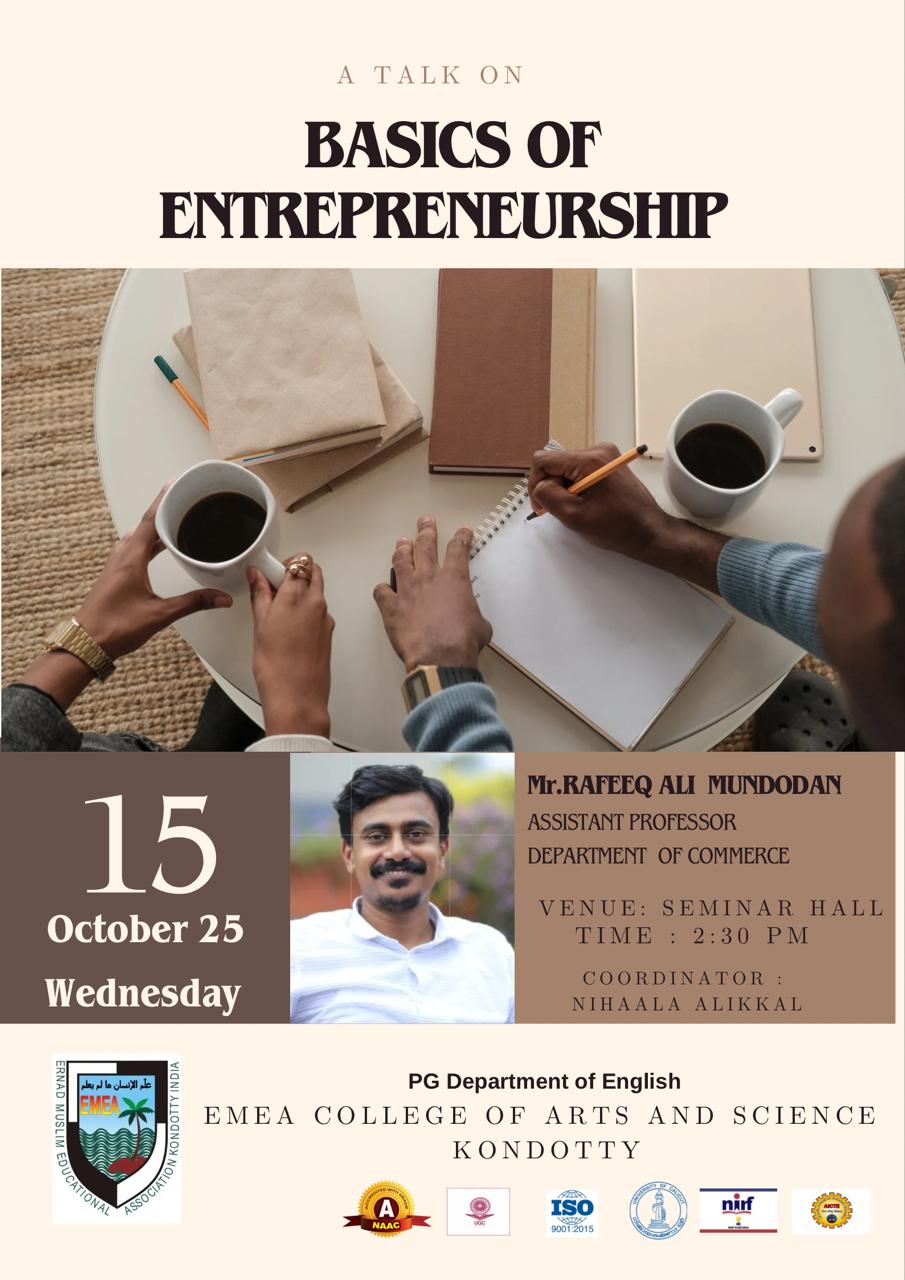 💡 A Talk on the Basics of Entrepreneurship