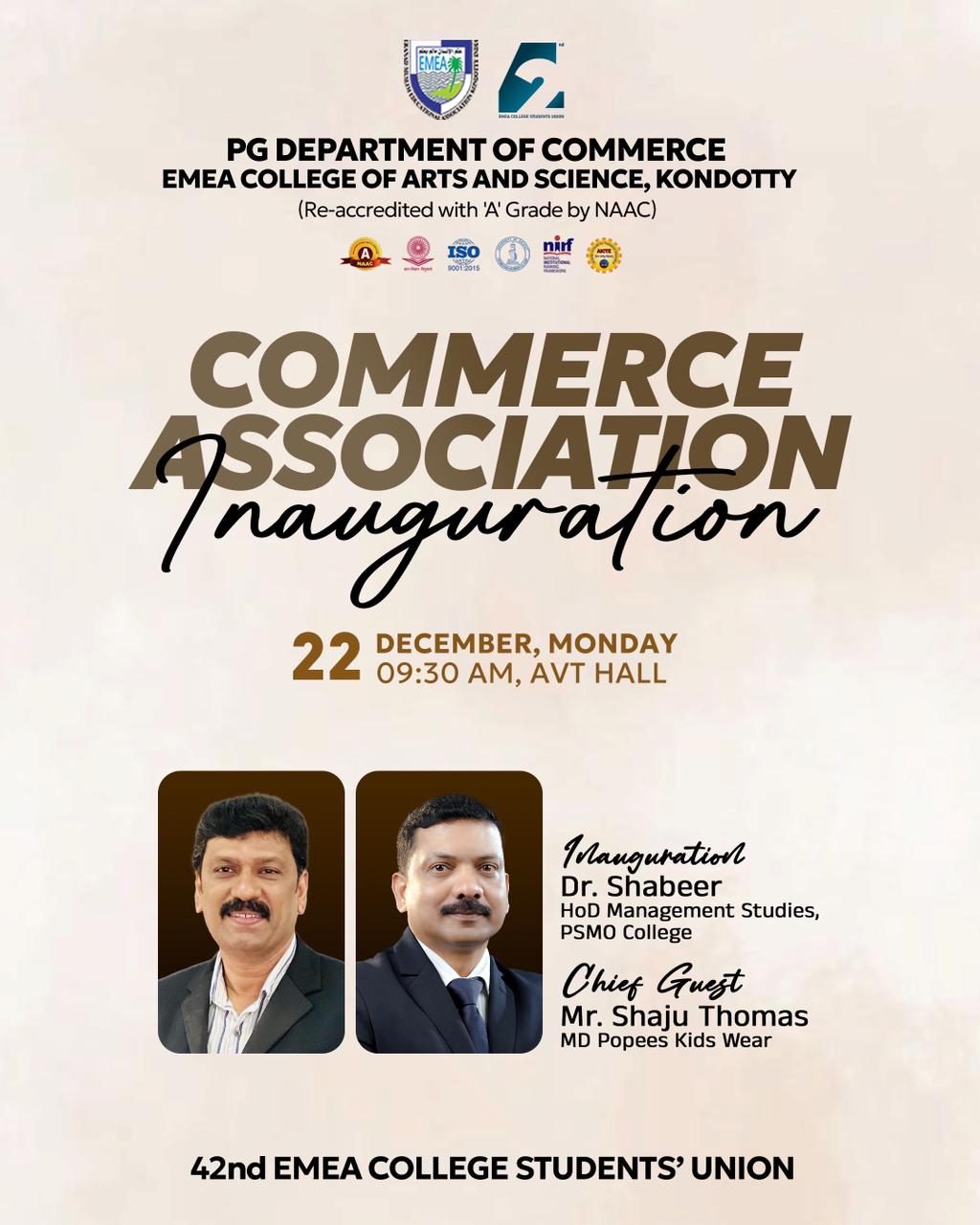 Commerce Association Inauguration 2025