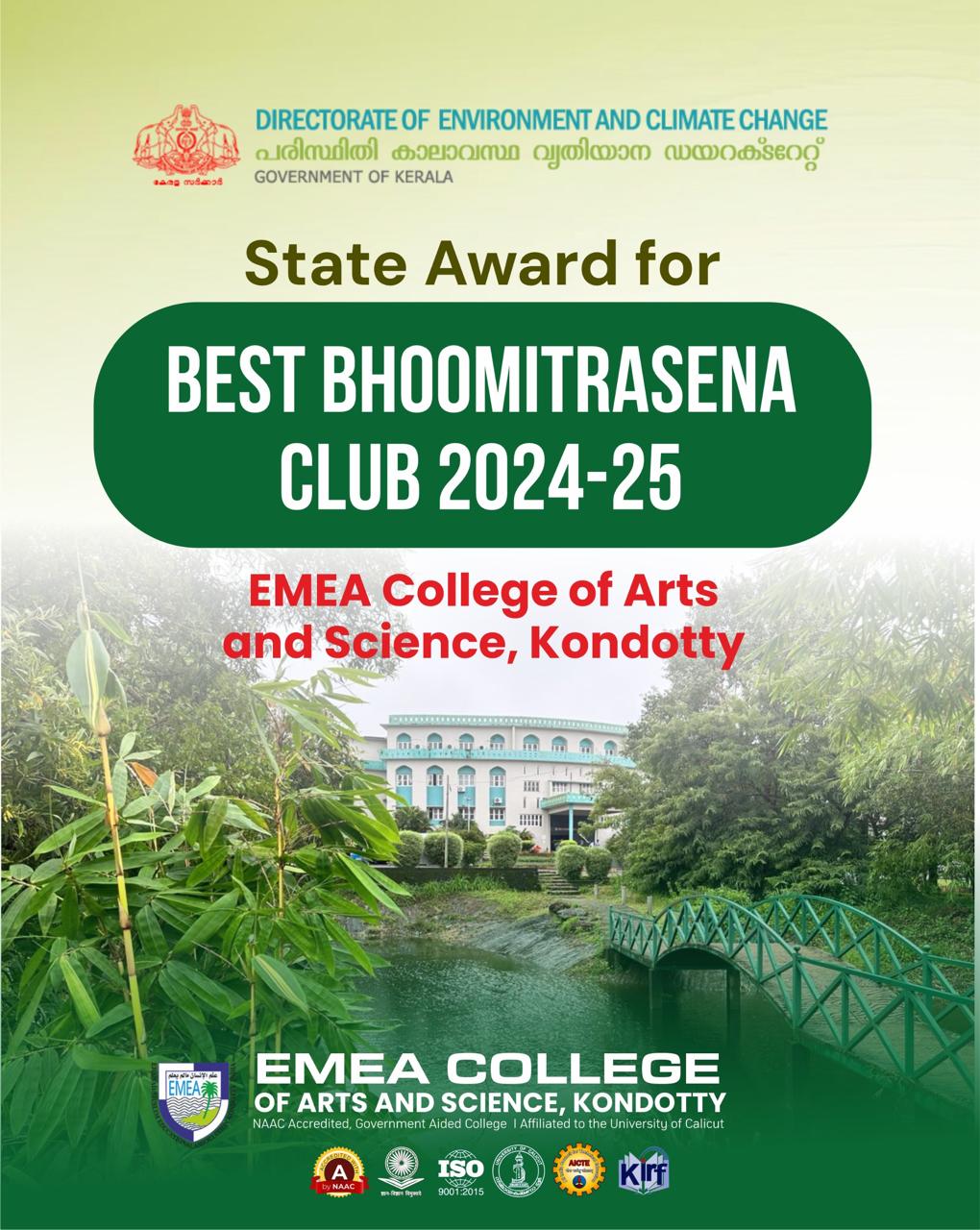 State Award for Best Bhoomitrasena Club 2024–25