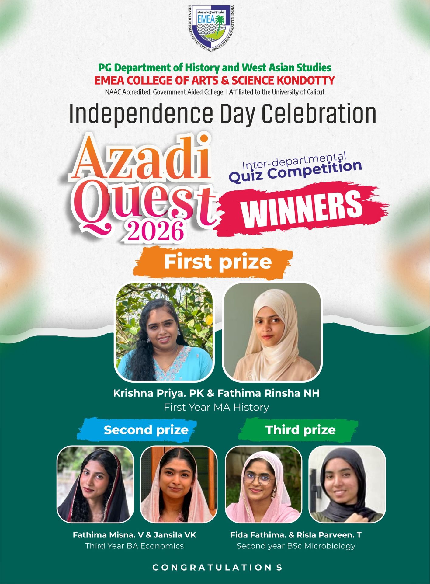Azadi Quest 2026 Inter-Departmental Quiz Competition